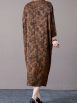 Vintage-Inspired Brown Floral Maxi Dress - Image 5