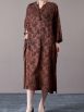 Vintage-Inspired Brown Floral Maxi Dress - Image 6