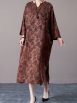 Vintage-Inspired Brown Floral Maxi Dress - Image 7