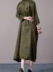 Vintage Brown A-Line Dress with Floral Embellishment - Image 8