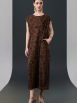 Chic Brown Sleeveless Maxi Dress with Polka Dot Texture - Image 4
