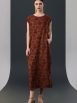 Chic Brown Sleeveless Maxi Dress with Polka Dot Texture - Image 11