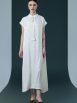Elegant Black Cap-Sleeve Maxi Dress with Tie Neck - Image 12