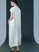 Elegant Black Cap-Sleeve Maxi Dress with Tie Neck - Image 13