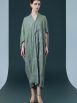 Silver and Beige Leaf Print Kaftan Dress - Image 14