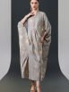 Silver and Beige Leaf Print Kaftan Dress - Image 5