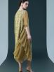 Elegant Geometric Print Midi Dress with Asymmetrical Layers - Image 6