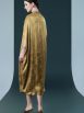 Golden Silk Embroidered Midi Kaftan Dress - Image 7