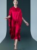Golden Silk Embroidered Midi Kaftan Dress - Image 11