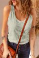 Casual Solid Sleeveless Scoop Neck Mini Dress - Image 4