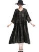 Elegant Black and Gold Floral Maxi Dress - Image 14