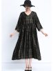 Elegant Black and Gold Floral Maxi Dress - Image 4