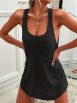 Casual Solid Sleeveless Scoop Neck Mini Dress - Image 6