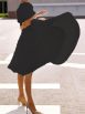 Fashion Solid Puff Mid Sleeve Big Swing Midi Dresses - Image 5