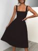 Simple Suspender Square Neck Backless Dress - Image 4