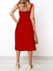 Simple Suspender Square Neck Backless Dress - Image 9