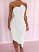 Solid Tube Top Irregular Hip Dress - Image 15