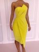 Solid Tube Top Irregular Hip Dress - Image 11
