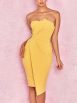 Solid Tube Top Irregular Hip Dress - Image 10