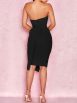Solid Tube Top Irregular Hip Dress - Image 3