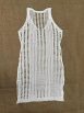 Solid V Neck Hollow Out Split Swim Robe Beach Cover Up Mini Dress - Image 5