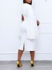 Women's Dresses Square Neck Beaded Cape Twist Slim Dress - Image 6